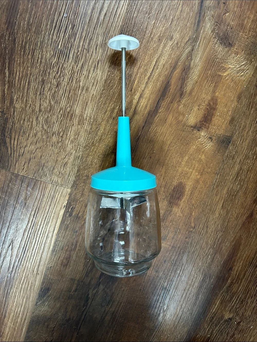 Turquoise Handheld Cream Whipper with Glass Jar